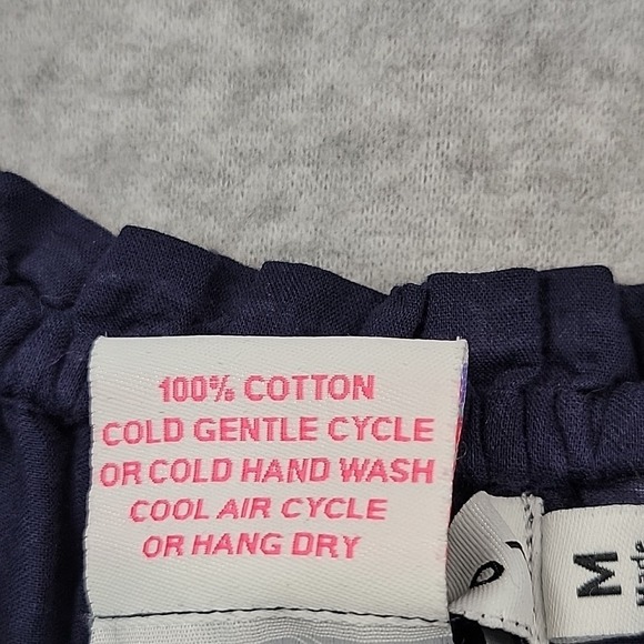 GRETCHEN SCOTT Big Love Dress Blue Embroider Midi Maxi Off The Shoulder Cotton M - Picture 13 of 15